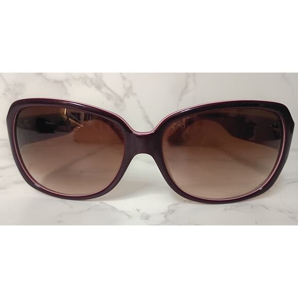 COACH Side Logo Square Bordeaux & Pink Sunglasses with Case - Picture 2 of 7